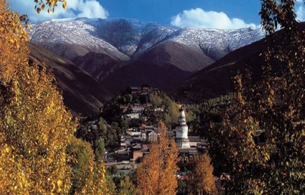 南台名锦绣峰，海拔2485米，此峰“顶若覆盂，圆周一里，山峰耸峭，烟光凝翠，细草杂花，千峦弥布，犹铺锦然，故以名焉。”著名诗人元好问赋诗赞曰：“沈沈龙穴贮云烟，百草千花雨露偏。佛土休将人境比，谁家随步得金莲？